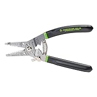 Greenlee 1955-SS Stainless Steel Wire Stripper for 10-18 AWG Solid and 12-20 AWG Stranded, Heavy-Duty Stripper, Cutter, and Crimper Tool