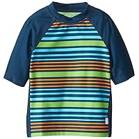 i play Boys' Short Sleeve Rashguard Shirt, Multicolor, Medium (6-12 Months)