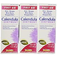 Boiron Calendula Ointment, Homeopathic Medicine for Skin Irritation and Burns, 1 Ounce (Pack of 3)