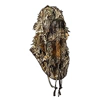 Camouflage Leafy Face Mask - One Size Fits All Hunting Gear, Full Face Mask with Real Tree Edge Pattern, to Pair with Ghillie Camo Suit, Designed for Turkey Hunting, Stalking Game and More