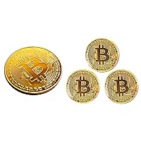 Bitcoin Coin and 3 Pack Bitcoin Golf Ball Markers Combo Pack