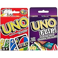 Mattel Uno Original and Uno Flip Card Games, Combo Pack of 2
