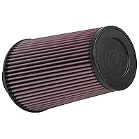 K&N Universal Clamp-On Air Intake Filter: High Performance, Premium, Washable, Replacement Filter: Flange Diameter: 3 In, Filter Height: 9 In, Flange Length: 1.75 In, Shape: Round Tapered, RE-0810