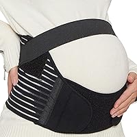 NeoTech Care Pregnancy Support Maternity Belt, Waist/Back/Abdomen Band, Belly Brace, Black, Size M