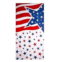 Elegance Beach Towel | Flag Wave Print in Red, White, Blue | Experience Ultimate Comfort, Style Under The Sun | 24/PK, Large