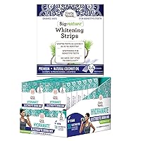 GuruNanda Teeth Whitening Strips - 7 Treatments with 14 Strips and Hydramate Hydration Support Drink Mix - Electrolyte Powder Packets for Dehydration