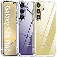 Oterkin for Samsung Galaxy S24 Plus Case Clear, [20X Anti-Yellowing] S24 Plus Case with [Built-in 4 Airbags][10FT Military Grade Protection] [Crystal Transparent Slim] Galaxy S24+ Plus Case (Clear)