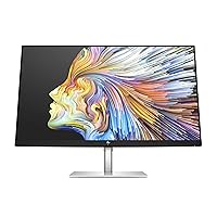 HP U28 4K HDR - Computer Monitor for Content Creators with IPS Panel, HDR, and USB-C Port - Wide Screen 28-inch, with Factory Color Calibration and 65w Laptop Docking - (1Z978AA),Black/Silver