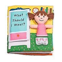 Melissa & Doug Soft Activity Baby Book - What Should I Wear? - Sensory Travel Toys, Dress Up Doll For Babies And Toddlers