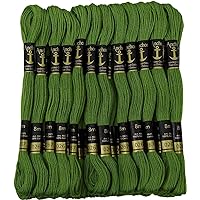 HUNNY- BUNCH® Premium Anchor Thread Stranded Cotton Skiens Cross/Long Stitched Embroidery Thread Floss for Hand and Machine Sewing (Pack of 25 Pieces) (Shade - 267)