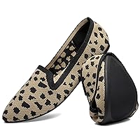 katliu Women's Flats Knit Comfort Pointed Toe Ballet Flats Shoes Casual Slip On Shoes