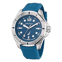 Nautica Men's KOH May Bay Light Blue Silicone Strap Watch (Model: NAPKMF203)