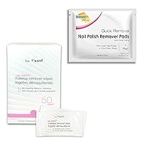 Bundle Deal-LA Fresh Makeup Remover Wipes 50 Packets Pre-soaked Nail polish 50Pads