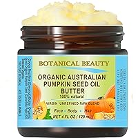 ORGANIC PUMPKIN SEED OIL BUTTER Australian Natural VIRGIN UNREFINED RAW for Face, Skin, Damaged Hair, Lip, Nails 4 Fl.oz.- 120 ml