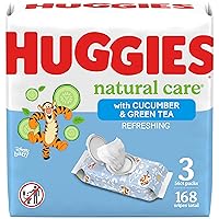 Natural Care Refreshing Baby Wipes, Hypoallergenic, Scented, 56 Count(Pack of 3)