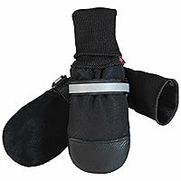 Original Fleece-Lined Muttluks Winter Dog Boots with Leather Soles for Cold Weather - 4 Boots