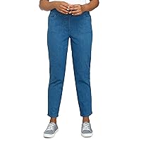 Alfred Dunner Womens Super Stretch Mid-Rise Average Length Pant