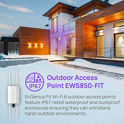 EnGenius Fit EWS850-FIT Dual Band IEEE 802.11ax 1.73 Gbit/s Wireless Access Point - Outdoor