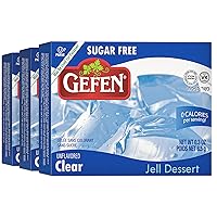 Gefen Sugar Free Clear Unflavored .3oz (3 Pack) | Fish Free & Meat Free, Vegan Friendly, Easy to Prepare, Kosher for Passover