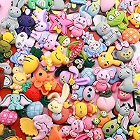 Ardest 50pcs Selected Decoden Doodads DIY Crafting Embellishments Resin  Flat Backs Charms Jewery Cards Making Kit/Set Slime Charms Bath Bombs