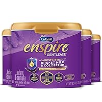 Enspire Gentlease Infant Formula with Immune-Supporting Lactoferrin,Brain Building DHA, 5 Nutrient Benefits in 1 Formula, Eases Gas, Fussiness, 19.5 Ounce (Pack of 4)