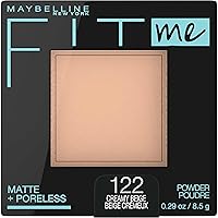 Maybelline Fit Me Matte + Poreless Pressed Face Powder Makeup & Setting Powder, Creamy Beige, 1 Count