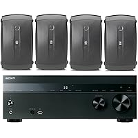 Sony 5.2-Channel 725-Watt 4K A/V Home Theater Receiver + Yamaha High-Performance Natural Surround Sound 2-Way 120 watts Indoor/Outdoor Weatherproof Speaker System (Set of 4)