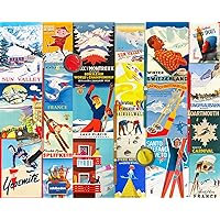 Springbok's 1000 Piece Jigsaw Puzzle Nostalgic Winter Sports - Made in USA