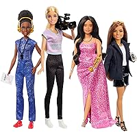 Careers Set of 4 Dolls & Accessories, Women in Film with Studio Executive, Director, Cinematographer & Movie Star in Removable Looks