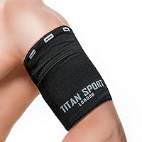 TITAN SPORT Mobile Phone Armband Universal Holder Sleeve, Running/Jogging/Gym/Sport Exercise Arm Bag For Adult Women & Men, Suitable For All Devices Up To 7 Inches, iPhone SE/X/7/8/11/12(XLarge,Black)