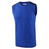 Men's Classic Basic Sleeveless Active Running Hiking Gym Tank Top Jersey Casual T Shirts