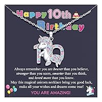 Birthday Gifts for 1-10 Year Old Girl Unicorn Necklace for Girls