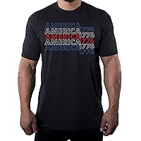America 1776 Men's Graphic T-Shirt, 4th of July T-Shirts for Men