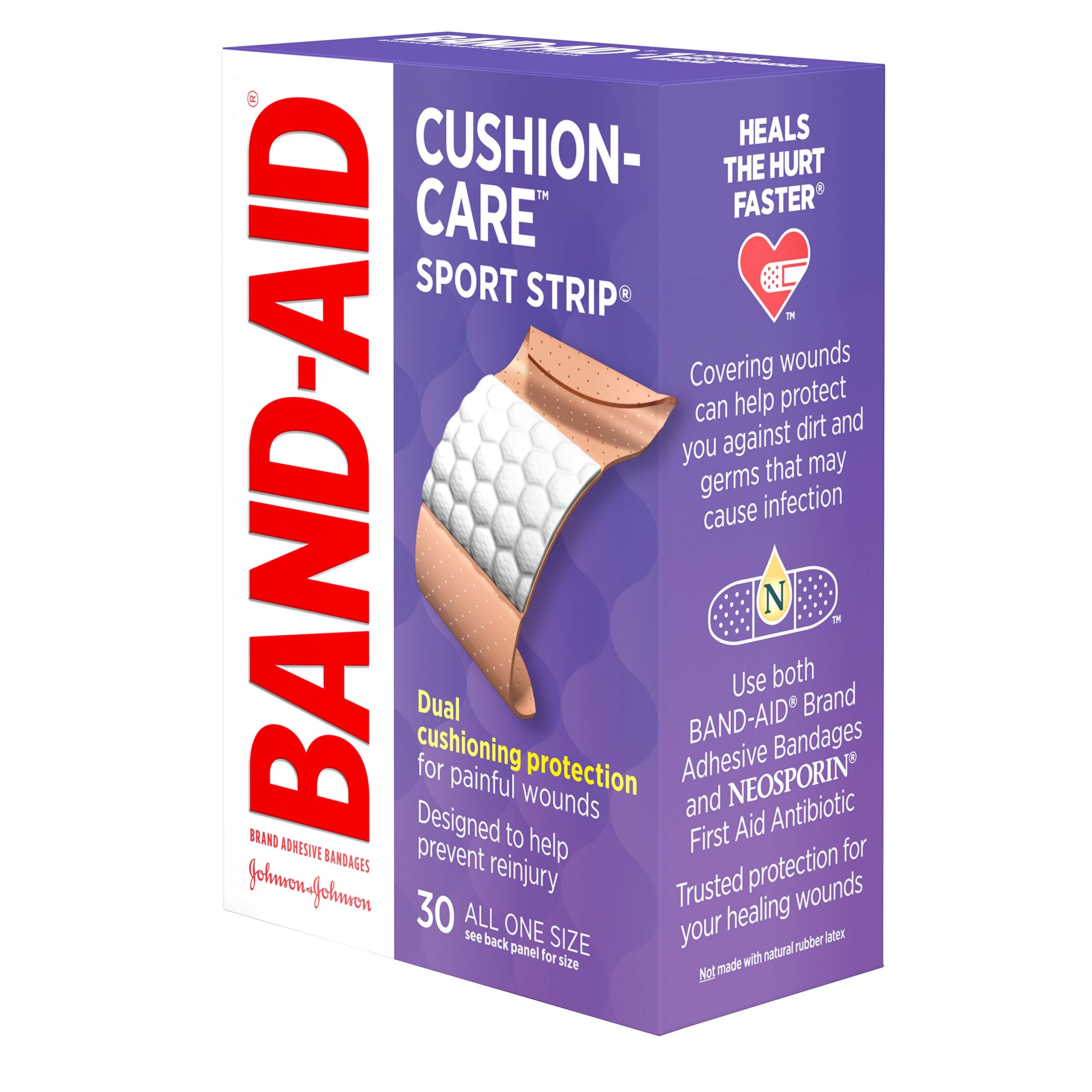Band-Aid Brand Adhesive Bandages, Sport Strip/Extra Wide, 30 Count
