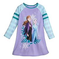 Disney Anna and Elsa Long Sleeve Nightshirt for Girls– Frozen II- Multi