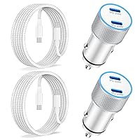 15/15 Pro Max iPhone Car Charger Fast Charging, 2Pack 40W Dual Port USB C Car Adapter Charger & 3FT USB C to C Cable for iPhone 15/15 Plus/15 Pro/15 Pro Max, iPad Pro, Samsung S24/S23/S22, Pixel 8/7/6
