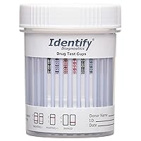 5 Pack Identify Diagnostics 6 Panel Drug Test Cup - Testing Instantly for 6 Different Drugs THC50, OXY, MOP, COC, BZO, AMP ID-CP6 (5)