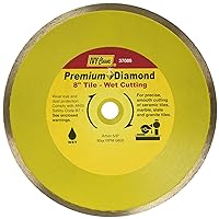 IVY Classic 37086 Premium 8-Inch Wet Tile Cutting Continuous Rim Diamond Blade with 5/8-Inch Arbor, 1/Card