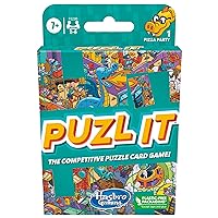 Hasbro Gaming Puzl It Game, Competitive Puzzle Card Game for Ages 7 and Up, Kids Game, Family Game for 2 to 6 Players, Pizza Party Theme, Puzzle Games