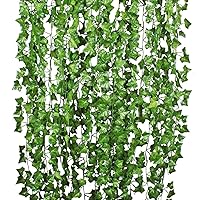 Fake Vines,Hanging Vines,Fake Ivy Leaves,6.6ft Length Plastic Waterproof Colorfast Natural Colors Hanging Vines,Durability Unleashed,Flexible Length,for Bedroom Balcony Garden, fake vines hanging