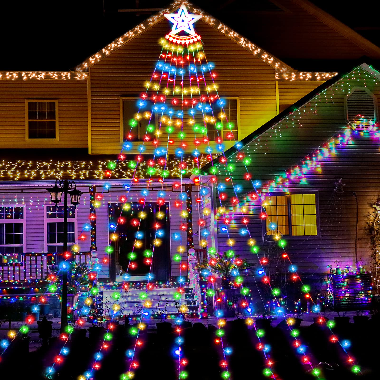 Mua 350 LED Christmas Decorations Star Light Outdoor 12.5FT ...
