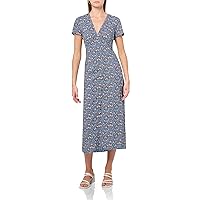 Lucky Brand Women's Printed Button Front Midi Dress