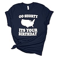 Women's Go Shorty It's Your Birthday Patriotic Fourth of July Independence Day Short Sleeve T-Shirt Graphic Tee