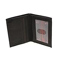 Genuine Leather Credit Card Holder Zipper Money Slot Brown