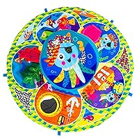 Lamaze Captain Calamari Spin and Explore Baby Gym Activity Center - Baby Tummy Time Play Mat - Sensory Play Mat for Ages 0 Months and Up