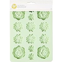 Wilton Succulents Candy Mould, Silicone, Mint, 14 Holes
