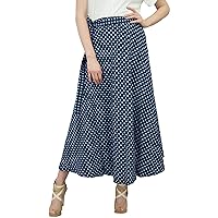 Printed Long Length Skirts for Women’s Double Layer & Reversible Cotton Wrap Skirt