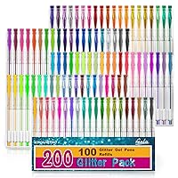 36/60/100Color Gel Pen Refills Fluorescence Writing Glitter Needle Tip Gel Pens 