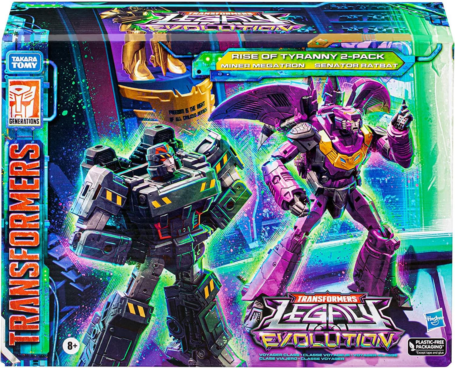Transformers Toys Legacy Evolution Miner Megatron & Senator Ratbat Rise of Tyranny 2-Pack, 7-inch, Action Figures for Boys and Girls Ages 8 and Up (Amazon Exclusive)