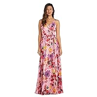 Women's Floral Print Casual Daytime Maxi Dress W/Mock Wrap for Spring/Summer